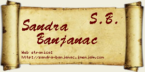 Sandra Banjanac vizit kartica